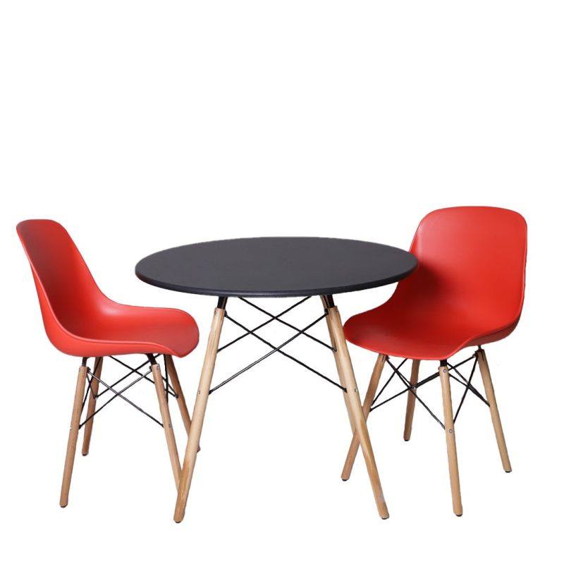 میز و صندلی غذاخوری کافه رستورانی نشکن ۲نفره پایه چوبی