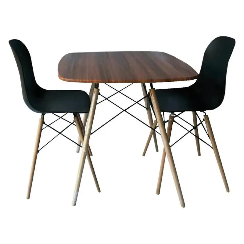 صندلی و میز غذاخوری مربع طرح چوب ایفلی