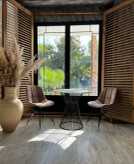 میز ناهارخوری برتویا و صندلی غذاخوری پارچه ای پایه فلزی طرح اسپایدر ۲نفره