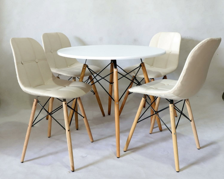 میز و صندلی نهارخوری ۴ نفره پارچه مازراتی