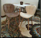 میز و صندلی غذاخوری ناهارخوری پارچه ای زین اسبی ۶ نفره