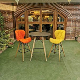 صندلی زین اسبی پایه بلند اپن بار کانتر جزیره پارچه ای