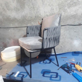 صندلی نهارخوری مدل کف دوبل پارچه ای کروم