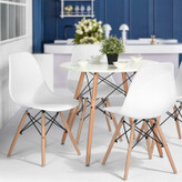 میز و صندلی فایبرگلاس پایه چوبی شرکتی