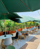 میز و صندلی غذاخوری ناهارخوری فایبرگلاس نشکن شرکتی کافه رستوران ۴ نفره