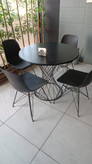 میز و صندلی نهارخوری فایبرگلاس پایه فلزی